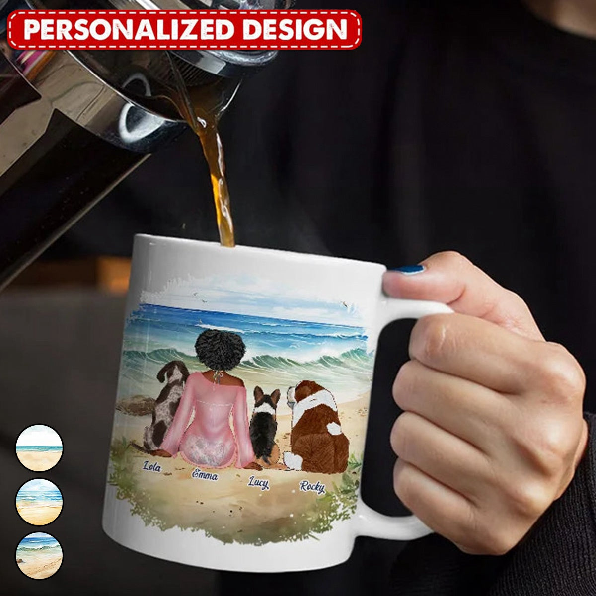 All You Need Is A Dog & The Beach - Personalized Mug-Gift For Dog Lovers