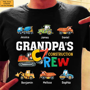 Personalized Construction Crew Shirt - Gift for Grandpa