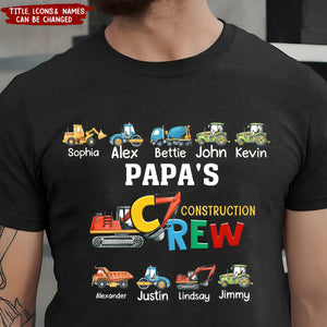 Personalized Construction Crew Shirt - Gift for Grandpa