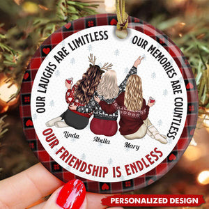 2024 New Release Our Friendship Is Endless - Personalized Friends Ornament-Gift For Bestie Or Friends