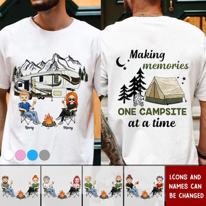 For Couple Making Memories One Campsite At A Time Double-sided Printing Shirt