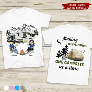 For Couple Making Memories One Campsite At A Time Double-sided Printing Shirt