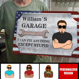 I Can Fix Anything-Personalized Metal Sign-Garage Decor Gift For Husband Dad Grandpa
