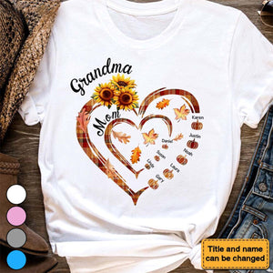 Gift For Grandma First Mom Now Mama-Personalized T-Shirt