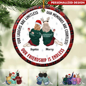 2024 New Release Our Friendship Is Endless - Personalized Friends Ornament-Gift For Bestie Or Friends