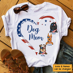 Dog & Cat Personalized Custom Unisex T-shirt,4th Of July, Gift For Pet Owners, Pet Lovers