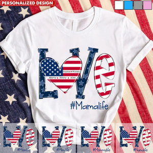 Grandmalife With Love Kid Name Personalized T-shirt