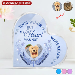 Custom Personalized Memorial Pet Heart Shaped Acrylic Plaque - Upload Photo - Gift Idea For Pet Lover