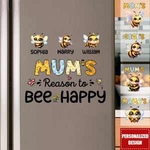 Gift For Nana's Reason To Bee Happy Shirt-Personalized Decal/Sticker-Gift For Grandma/Mom