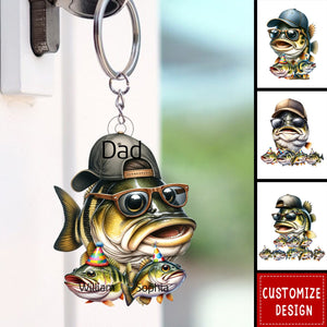 Gift for Grandpa Belongs to Fishing Keychain