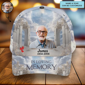 In Loving Memory - Personalized Custom Baseball Cap - Father's Day Gift For Dad