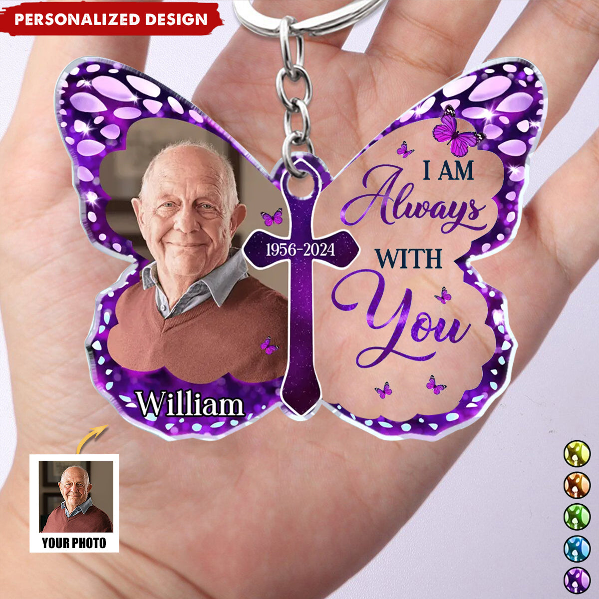 I Am Always With You - Personalized Acrylic Keychain-Gift For Family And Friends