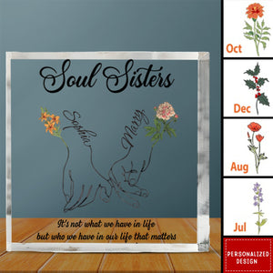 Best Friends Birth Month Flower - Personalized Acrylic Plaque-Gift For Friends