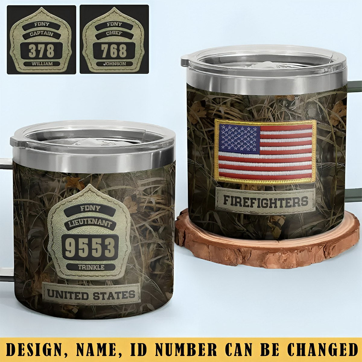 Firefighter Flag-Personalized Coffee Cup