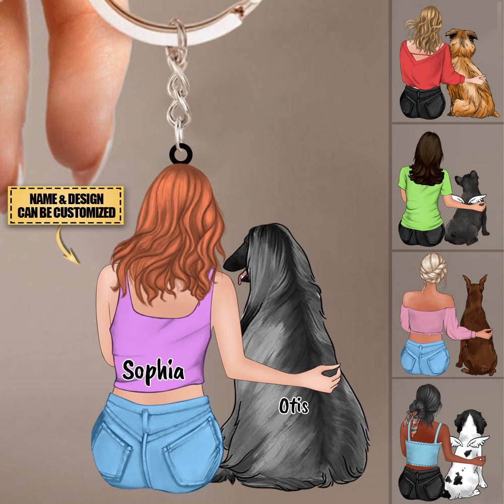 Personalized Memorial Gift Idea For Dog Lover，Pet Mom Acrylic Keychain