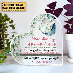 Mommy You're Doing A Great Job - Personalized Heart Shaped Acrylic Plaque For First Time Mom Mother's Day Gift