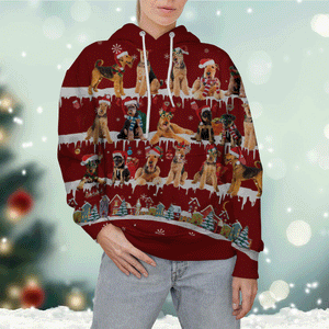 Airedale Terrier - Snow Christmas - 3D Hoodie