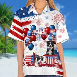 Border Collie Independence Day Hawaiian Shirt