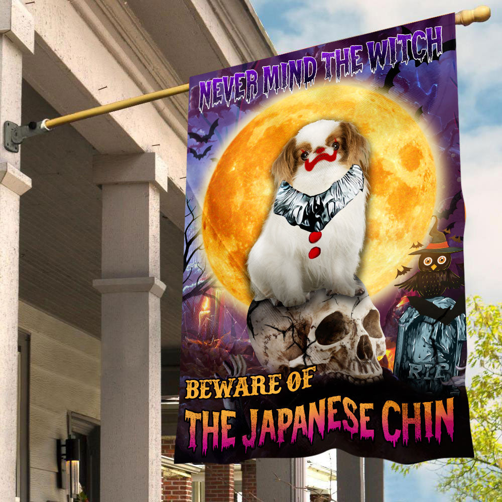 Japanese Chin Halloween House Flag