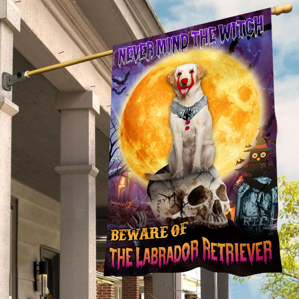 Labrador Retriever Halloween House Flag