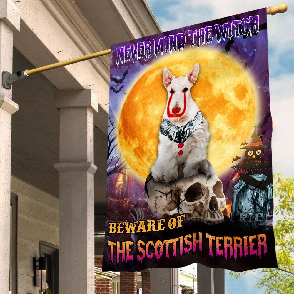 Scottish Terrier Halloween House Flag
