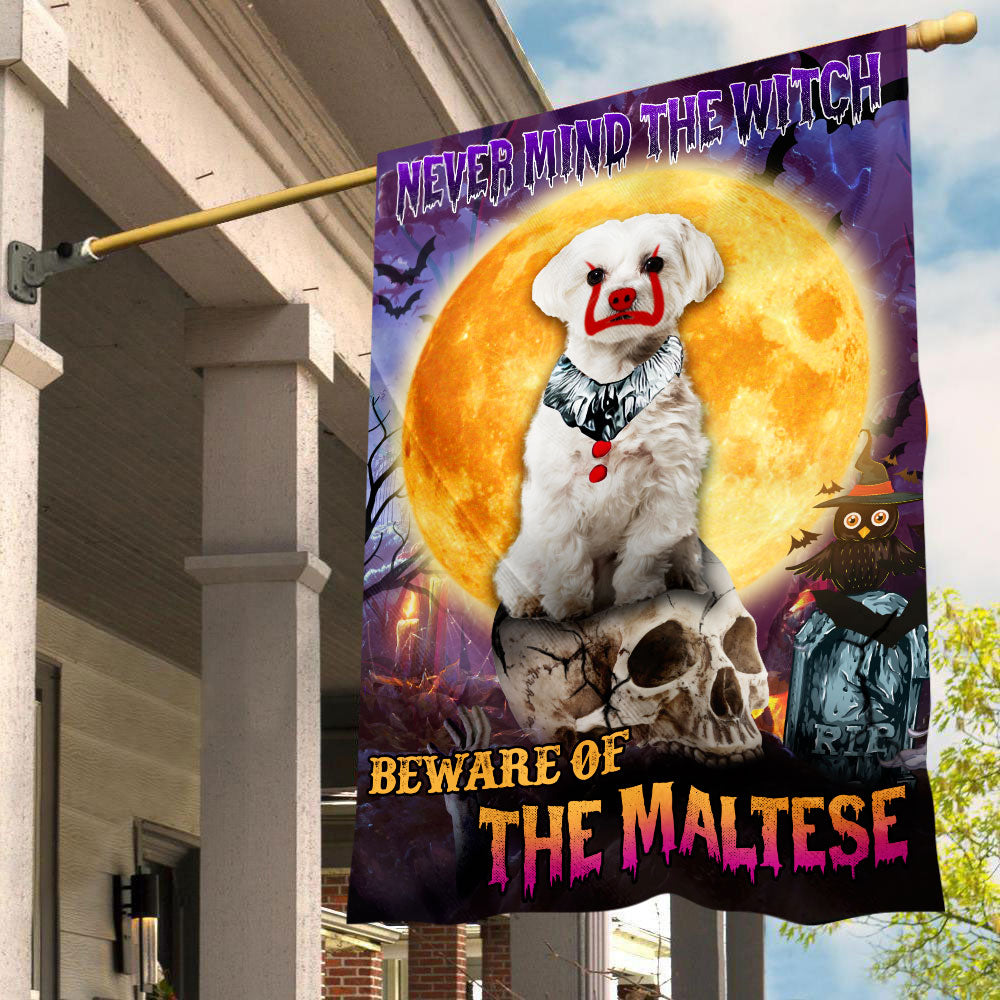 Maltese Halloween House Flag