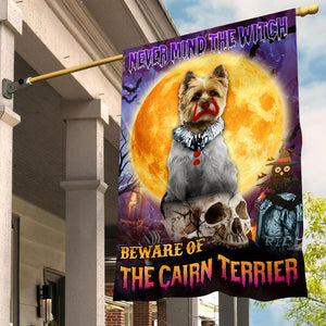 Cairn Terrier Halloween House Flag