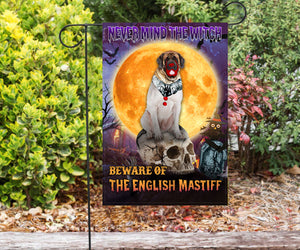 English Mastiff Halloween House Flag