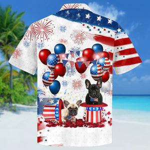 French bulldog Independence Day Hawaiian Shirt