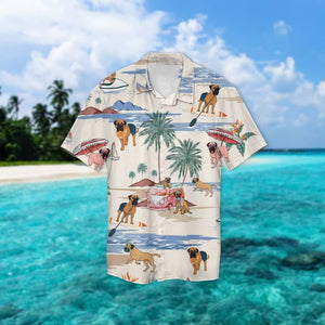 Bullmastiff Summer Beach Hawaiian Shirt