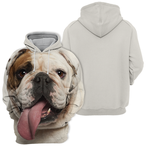 Unisex 3D Graphic Hoodies Animals Dogs English Bulldog Pitbull Naughty