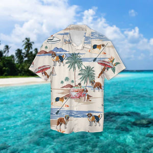 St. Bernard Summer Beach Hawaiian Shirt