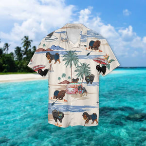 Tibetan Mastiff Summer Beach Hawaiian Shirt